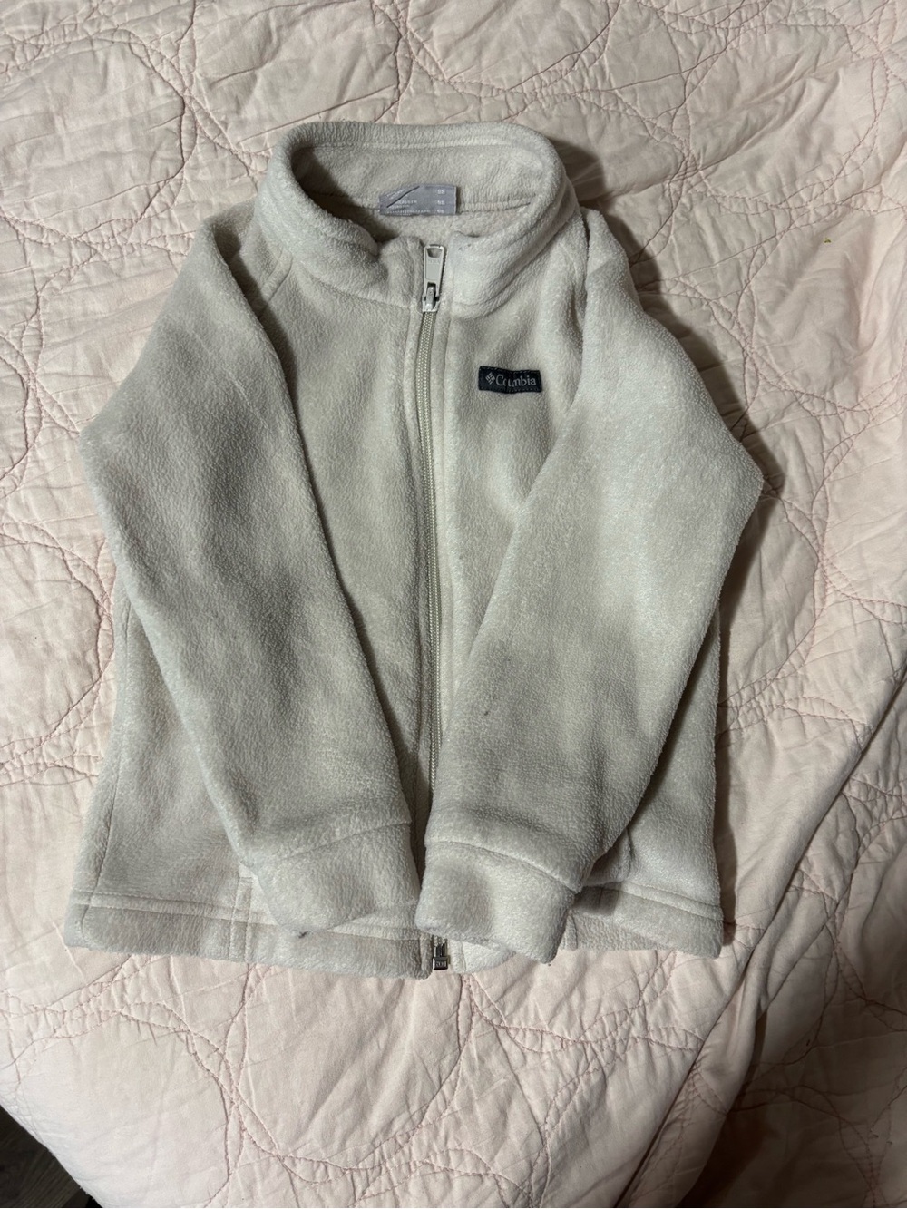 Columbia Kids Cream Full-Zip Fleece Hoodie Jacket
